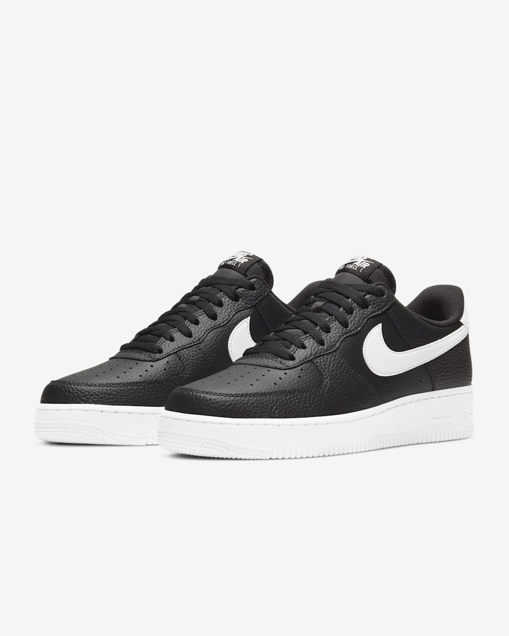 Nike Air Force 1 '07 Black White Pebbled Leather