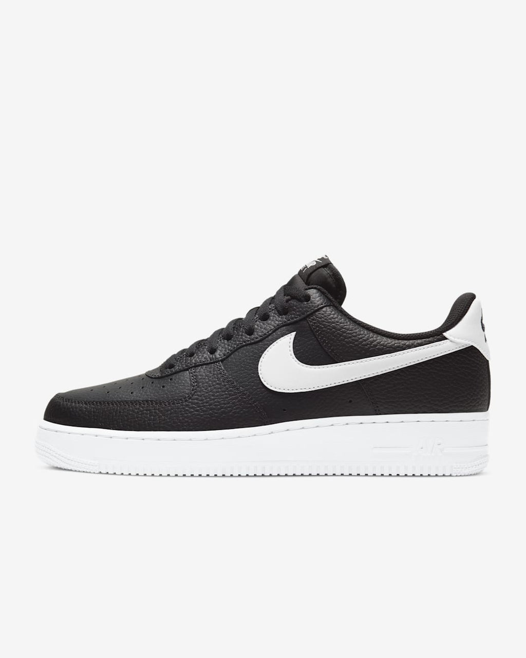 Nike Air Force 1 '07 Black White Pebbled Leather