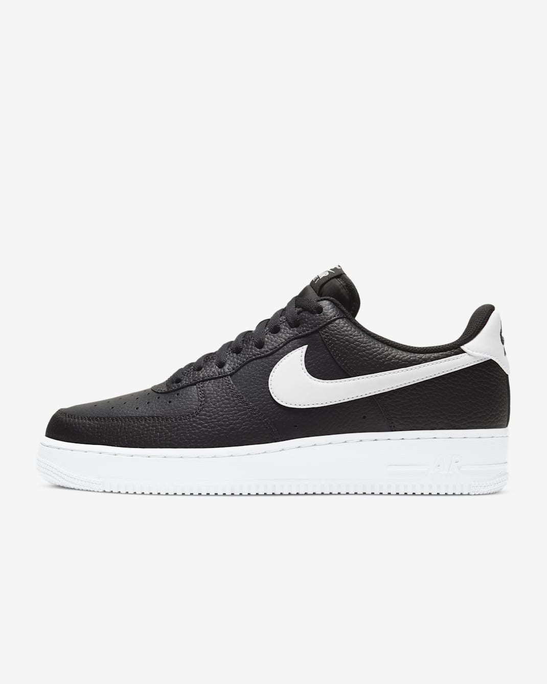 Nike Air Force 1 '07 Black White Pebbled Leather