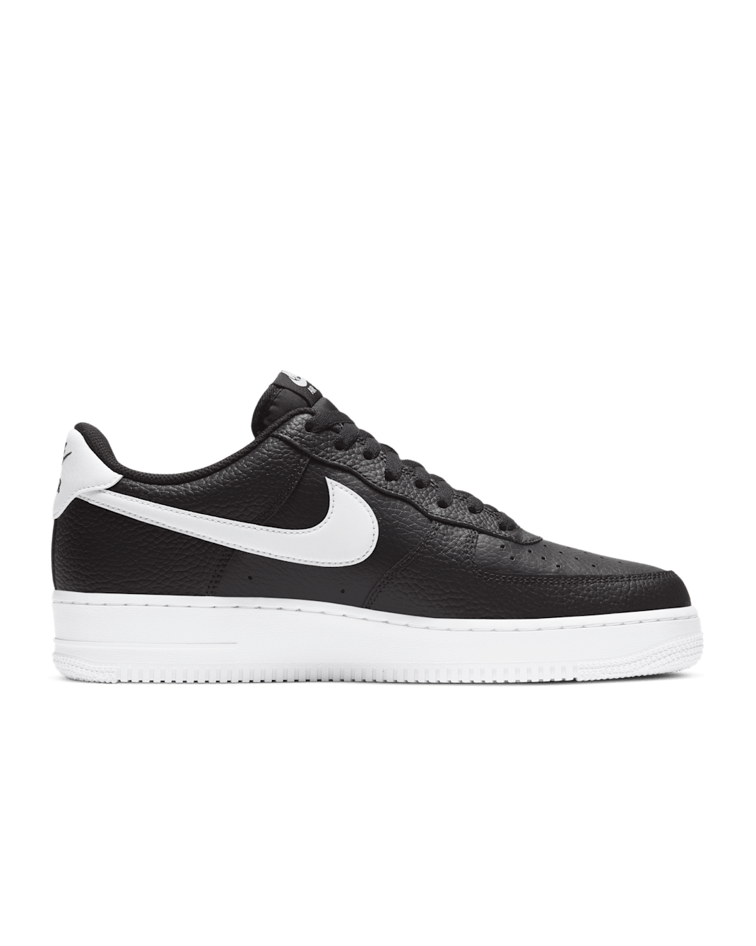 Nike Air Force 1 '07 Black White Pebbled Leather