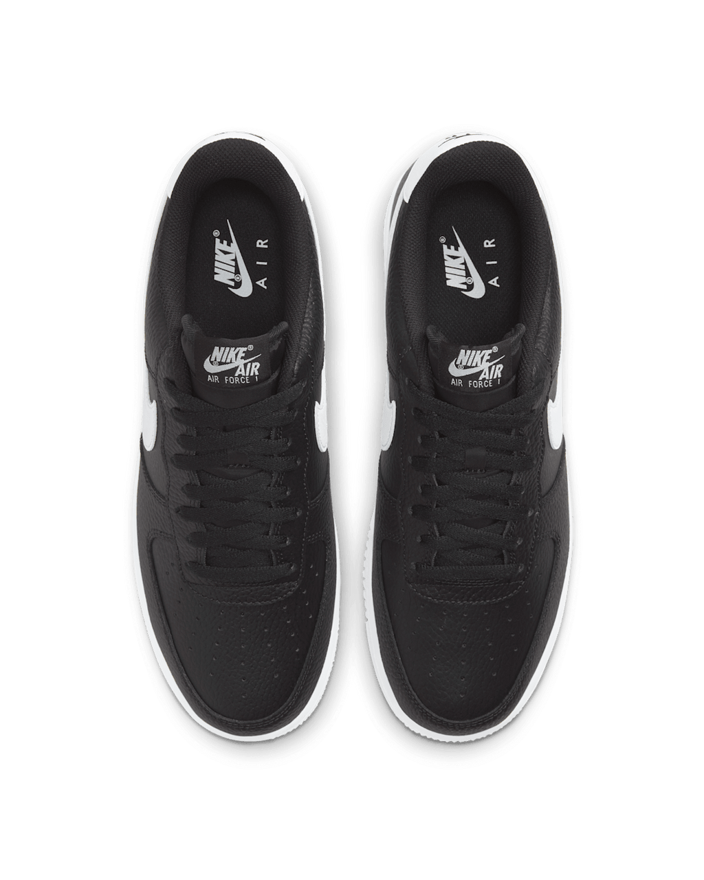 Nike Air Force 1 '07 Black White Pebbled Leather