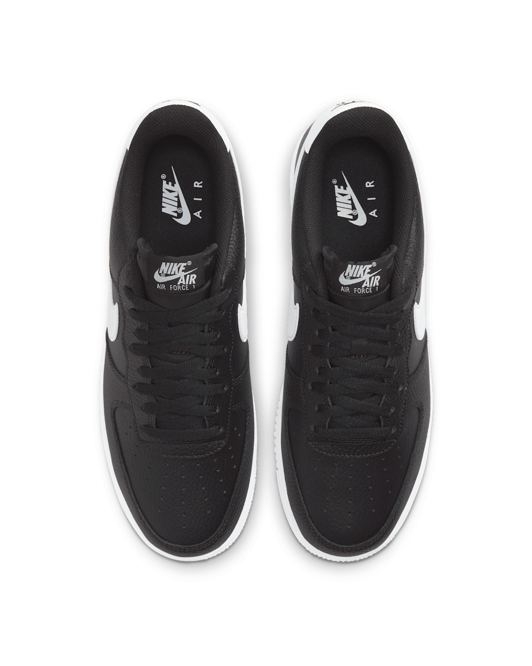 Nike Air Force 1 '07 Black White Pebbled Leather