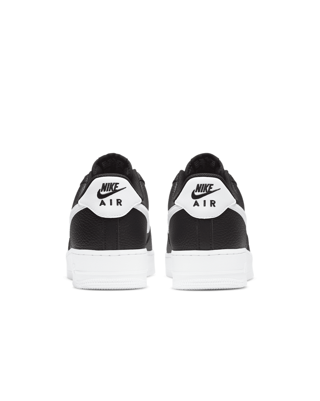 Nike Air Force 1 '07 Black White Pebbled Leather