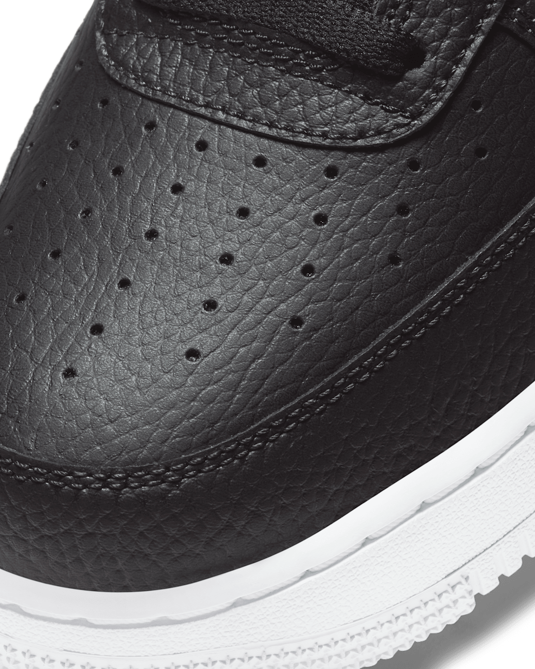 Nike Air Force 1 '07 Black White Pebbled Leather
