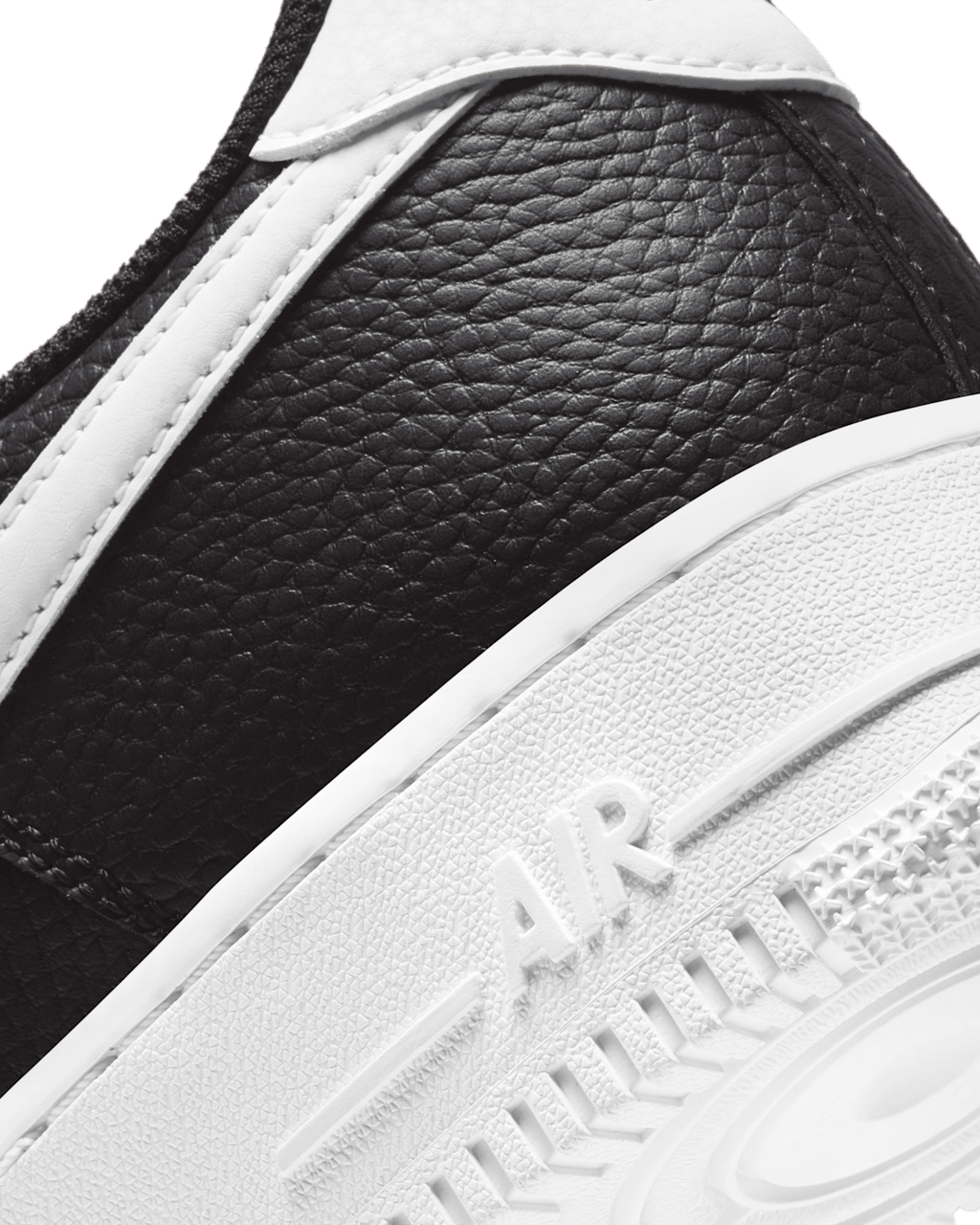 Nike Air Force 1 '07 Black White Pebbled Leather